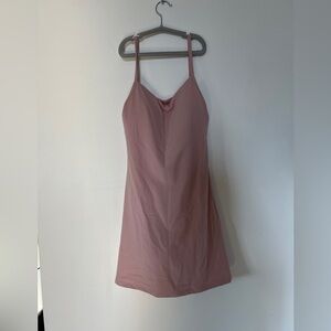 Lululemon 6 Pink align cami dress with shorts and pads